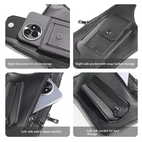 VORNE Premium Leather Shoulder Bag