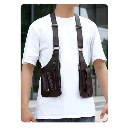 VORNE Premium Leather Shoulder Bag