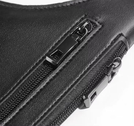 VORNE Premium Leather Shoulder Bag